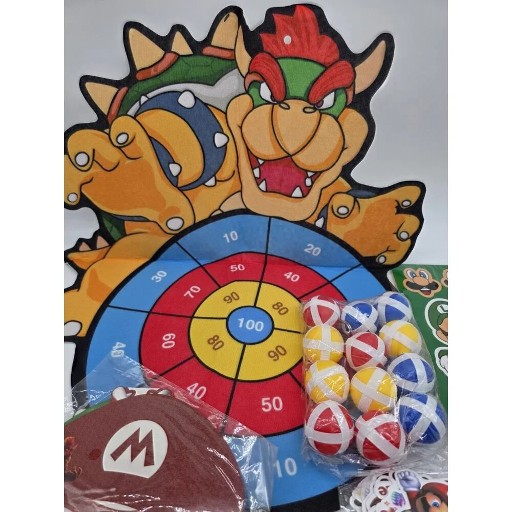 Super Mario Party Bag Video Game Birthday Pack Gift Favors Balloons Mustache Lot